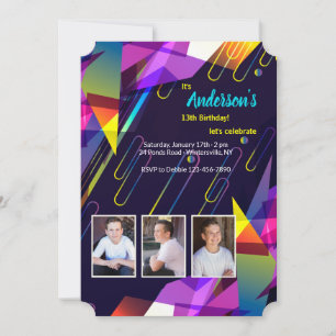 Kaleidoscope de couleurs Photo Invitation