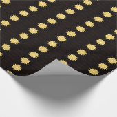 Kaleidoscope Design Bright Yellow Star Cadeaupapier (Hoek)