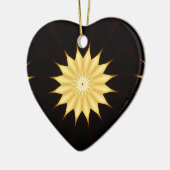 Kaleidoscope Design Bright Yellow Star Keramisch Ornament (Links)