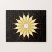 Kaleidoscope Design Bright Yellow Star Legpuzzel (Horizontaal)