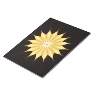 Kaleidoscope Design Bright Yellow Star Notitieblok