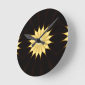 Kaleidoscope Design Bright Yellow Star Ronde Klok (Hoek)