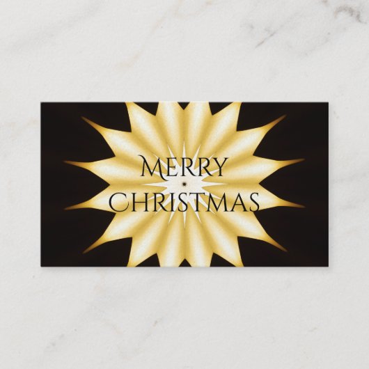 Kaleidoscope Design Bright Yellow Star Visitekaartje (Voorkant)