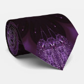 Kaleidoscope Design Chic Elegant Shiny Paars Stropdas (Opgerold)