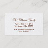 Kaleidoscope Design Dark Brown Floral Pattern Visitekaartje (Achterkant)