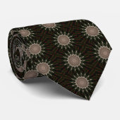 Kaleidoscope Design Dark Green Red Brown Stropdas (Opgerold)