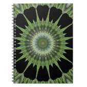 Kaleidoscope Design Green Black Notitieboek (Voorkant)