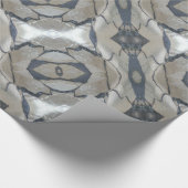 Kaleidoscope Design Light en Dark Grey Pattern Cadeaupapier (Hoek)