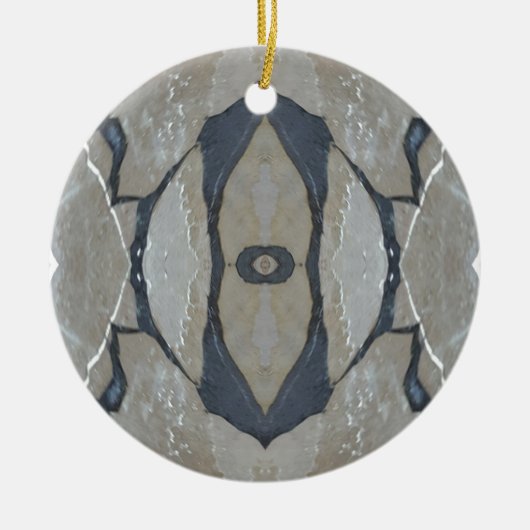 Kaleidoscope Design Light en Dark Grey Pattern Keramisch Ornament (Voorkant)