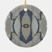 Kaleidoscope Design Light en Dark Grey Pattern Keramisch Ornament (Achterkant)