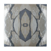 Kaleidoscope Design Light en Dark Grey Pattern Tegeltje (Voorkant)