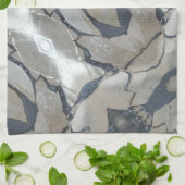 Kaleidoscope Design Light en Dark Grey Pattern Theedoek (Gevouwen)