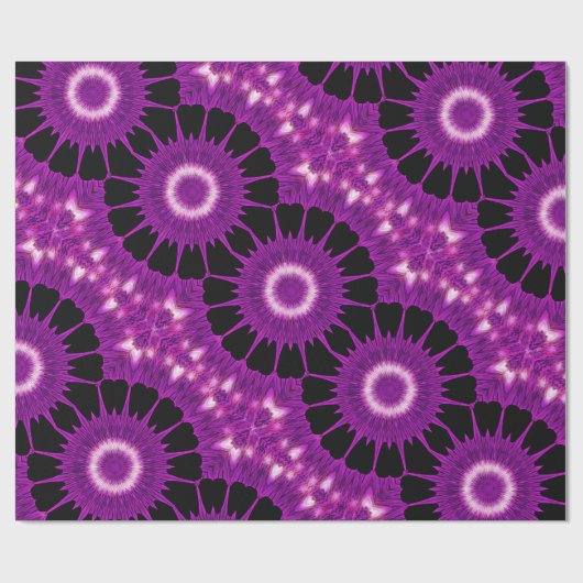 Kaleidoscope Design Paars Pink Art Cadeaupapier (Vlak)