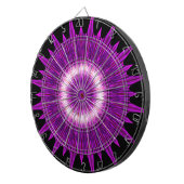 Kaleidoscope Design Paars Pink Art Dartbord (Voorkant Rechts)