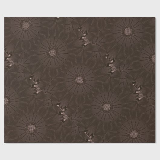 Kaleidoscope Design Rustic Brown Cadeaupapier (Vlak)