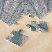 Kaleidoscope Design Rustic Light Grey Colors Legpuzzel (Zijkant)