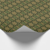 Kaleidoscope Design Star van Pampas Grass Green Cadeaupapier (Hoek)