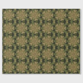Kaleidoscope Design Star van Pampas Grass Green Cadeaupapier (Vlak)