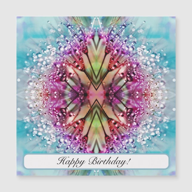 Kaleidoscope Dewdrops: Abstracte bloemkunst (Voorkant)