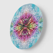 Kaleidoscope Dewdrops: Abstracte bloemkunst Grote Klok (Hoek)