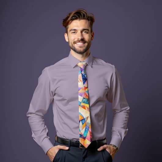 Kaleidoscope Dreams Abstracte kunst Stropdas