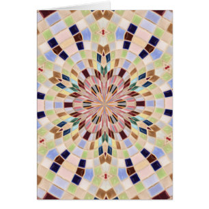 Kaleidoscope en mosaïque bleue et verte
