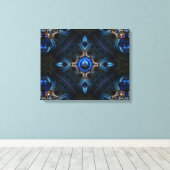 Kaleidoscope en toile bleu doré x75 (Insitu (Plancher de Bois))