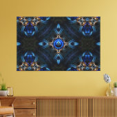 Kaleidoscope en toile bleu doré x75 (Insitu(Salon))