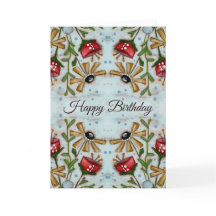 Kaleidoscope floral - Carte d'anniversaire