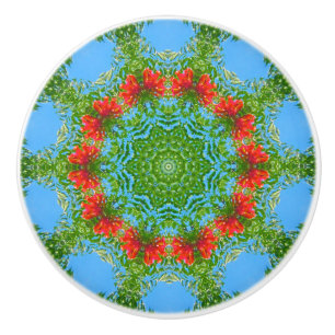 Kaleidoscope Floral Ceramic Knob Keramische Knop