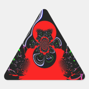 Kaleidoscope Fluid Art Print Driehoek Sticker