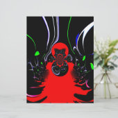 Kaleidoscope Fluid Art Print Gepersonaliseerd Briefhoofd (Staand voorkant)
