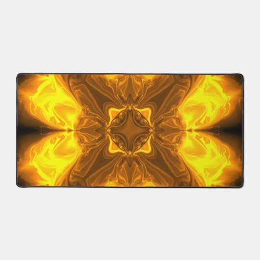 Kaleidoscope Fractal Art de la Flamme Dorée (Recto)