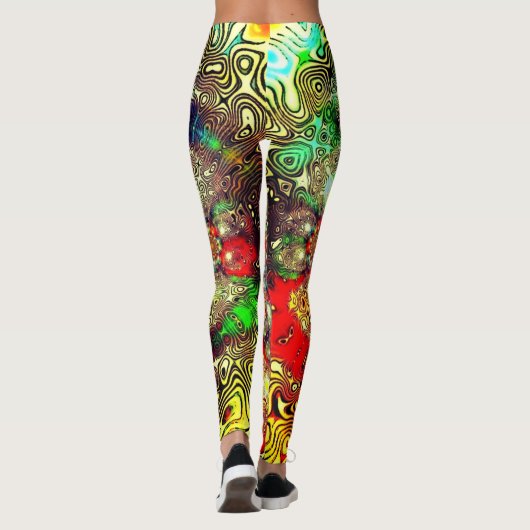 "Kaleidoscope Fury" Confort Leggings (Dos)