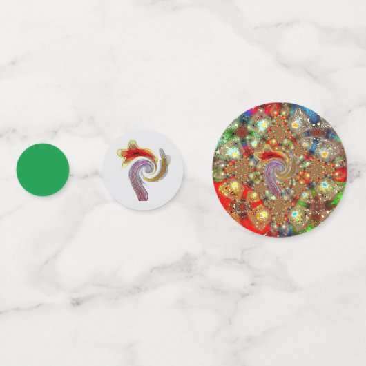 "Kaleidoscope Fury" Table Confetti (jeu de 60) (Derrière)