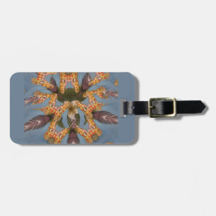 Kaleidoscope Giraffe Mandala: Abstracte Safari kun Bagagelabel