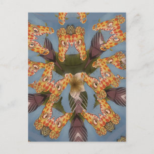 Kaleidoscope Giraffe Mandala: Abstracte Safari kun Briefkaart