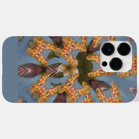Kaleidoscope Giraffe Mandala: Abstracte Safari kun Case-Mate iPhone Case (Achterkant (horizontaal))