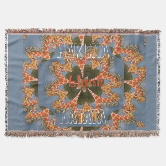 Kaleidoscope Giraffe Mandala: Abstracte Safari kun Deken (Voorkant)