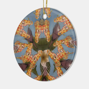 Kaleidoscope Giraffe Mandala: Abstracte Safari kun Keramisch Ornament