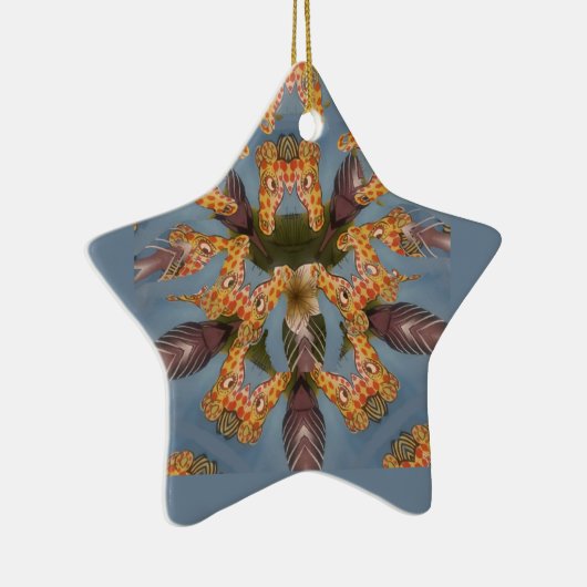 Kaleidoscope Giraffe Mandala: Abstracte Safari kun Keramisch Ornament (Rechts)