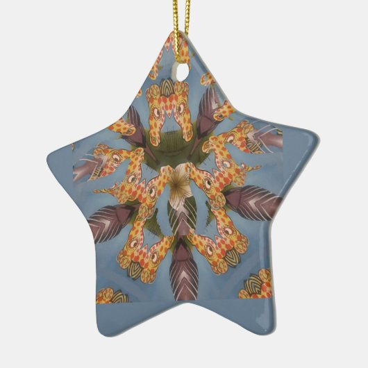 Kaleidoscope Giraffe Mandala: Abstracte Safari kun Keramisch Ornament (Links)