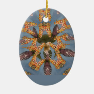 Kaleidoscope Giraffe Mandala: Abstracte Safari kun Keramisch Ornament