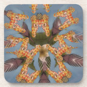 Kaleidoscope Giraffe Mandala: Abstracte Safari kun Onderzetter (Voorkant)