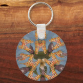 Kaleidoscope Giraffe Mandala: Abstracte Safari kun Sleutelhanger (Voorkant)