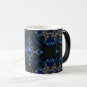 Kaleidoscope Golden Blue Morphing Mok (Voorkant rechts)
