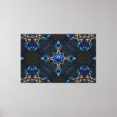 Kaleidoscope Golden Blue x75 Canvas Print (Voorkant)