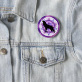 Kaleidoscope Howling Wolf Ronde Button 5,7 Cm (In situ)