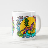 Kaleidoscope Howling Wolf - WhiteMUG Jumbo Mok (Voorkant rechts)