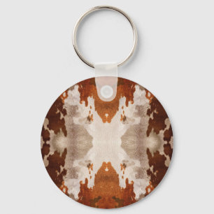 Kaleidoscope Koeienhuid Patroon Sleutelhanger